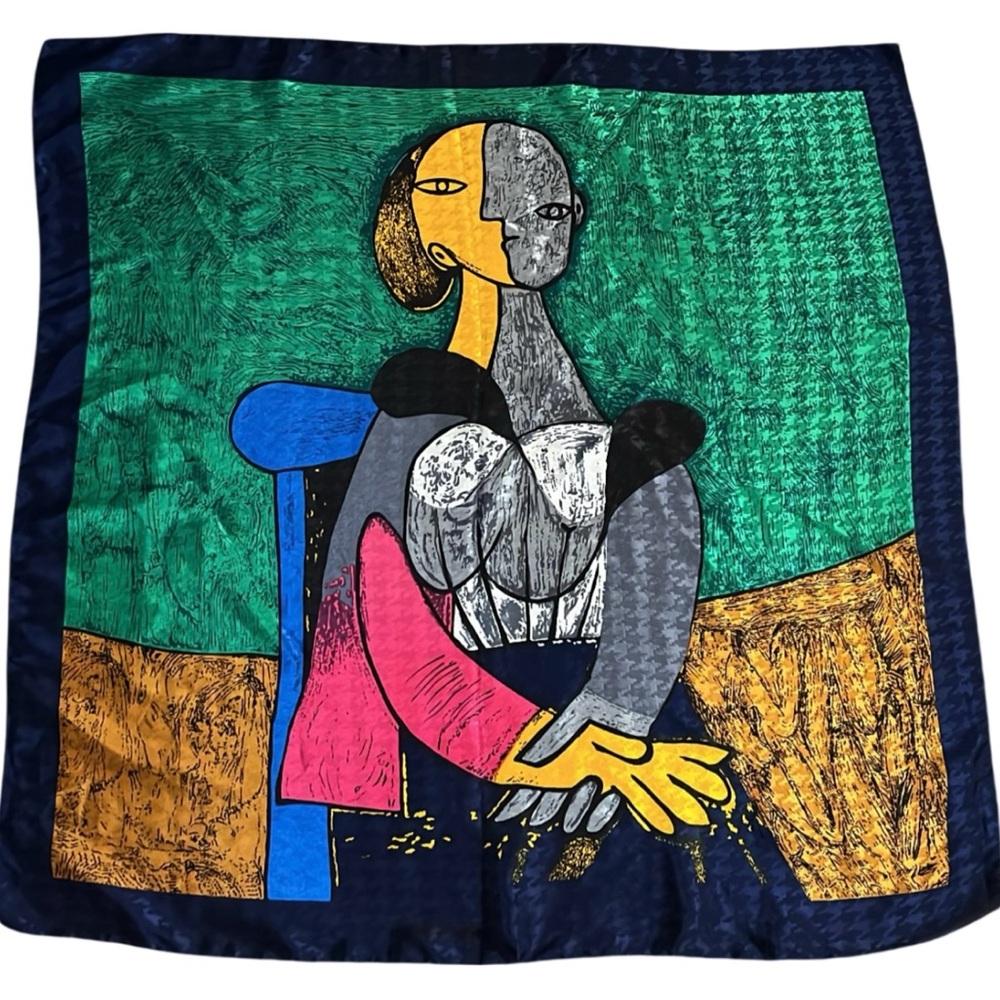 Paloma Picasso Multicolor Artistic Scarf